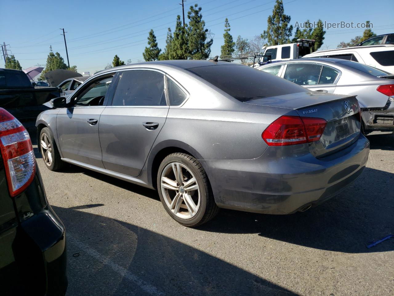 2014 Volkswagen Passat Se Gray vin: 1VWBN7A32EC094445