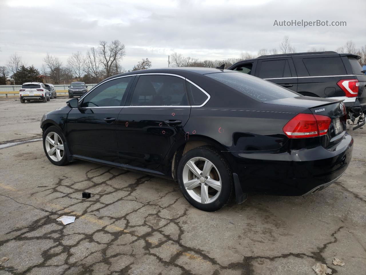 2012 Volkswagen Passat Se Черный vin: 1VWBN7A33CC009514