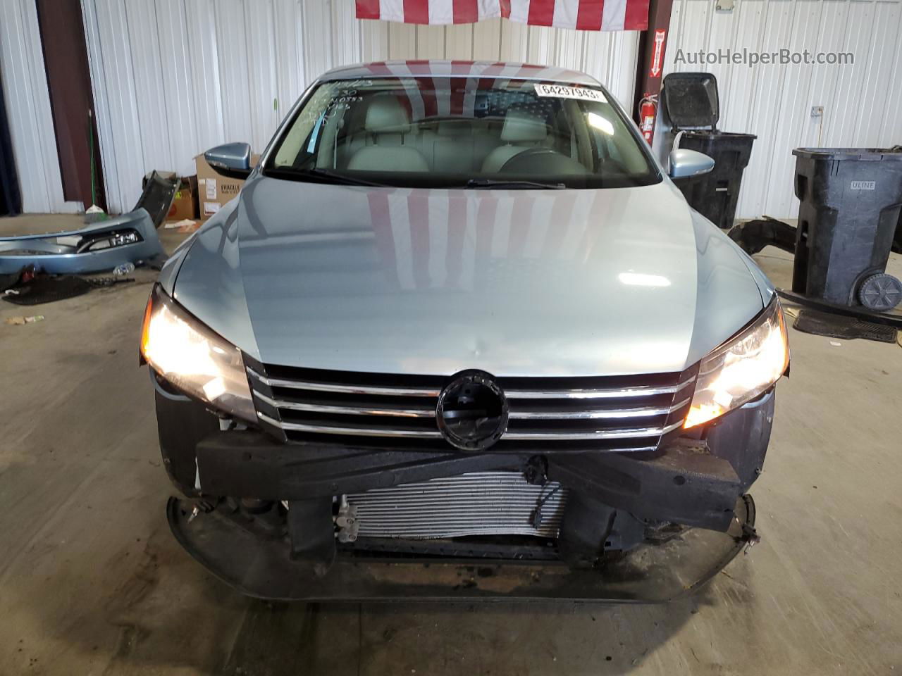 2012 Volkswagen Passat Se Синий vin: 1VWBN7A33CC040553