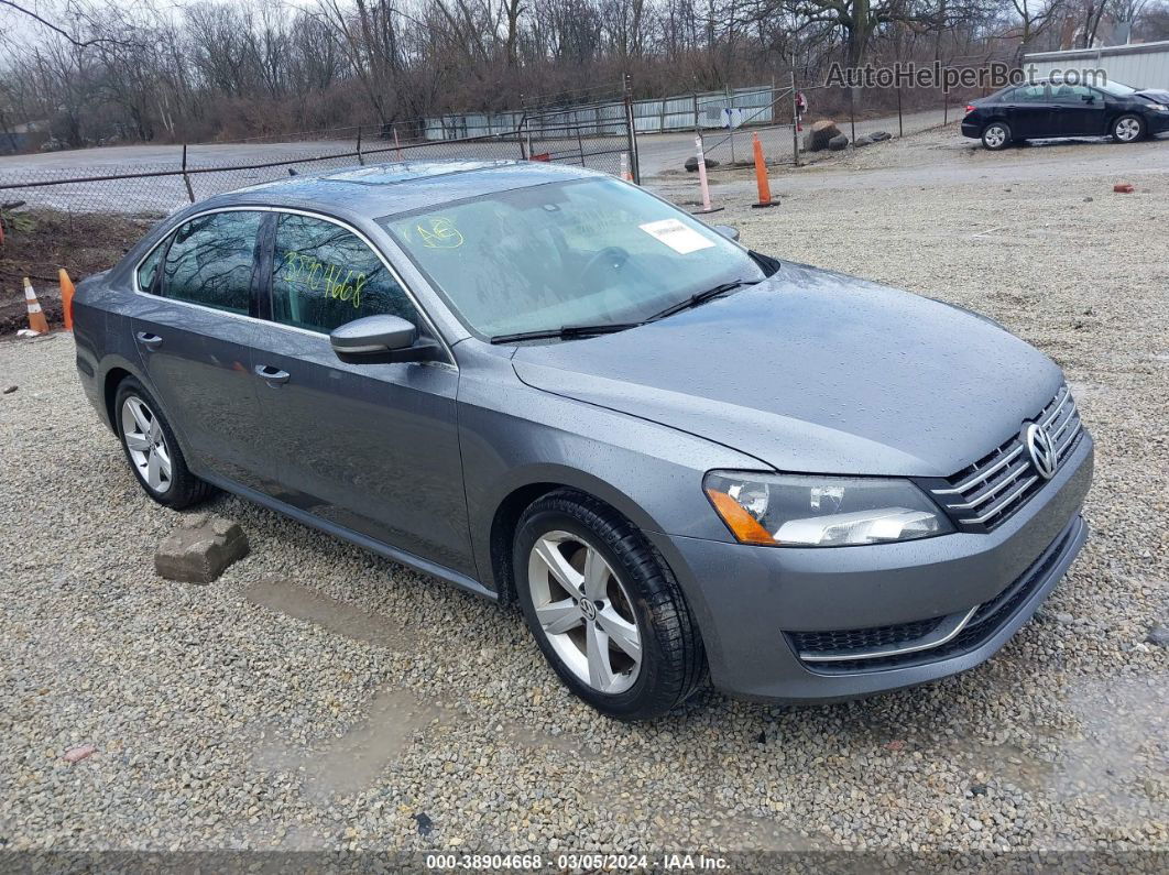 2013 Volkswagen Passat 2.0l Tdi Se Gray vin: 1VWBN7A33DC018408