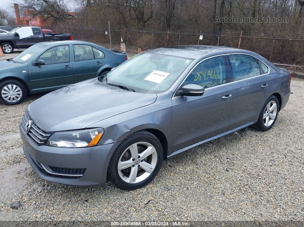 2013 Volkswagen Passat 2.0l Tdi Se Gray vin: 1VWBN7A33DC018408