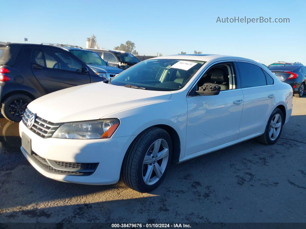 2013 Volkswagen Passat 2.0l Tdi Se White vin: 1VWBN7A33DC039016