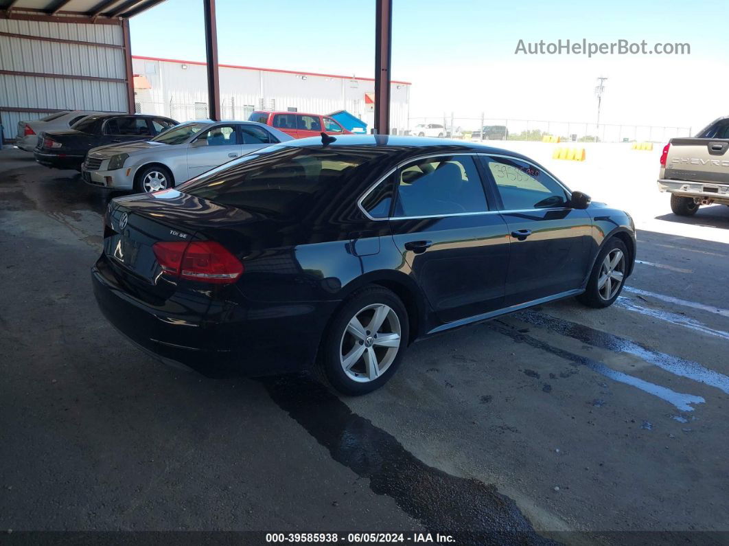 2013 Volkswagen Passat 2.0l Tdi Se Black vin: 1VWBN7A33DC132599