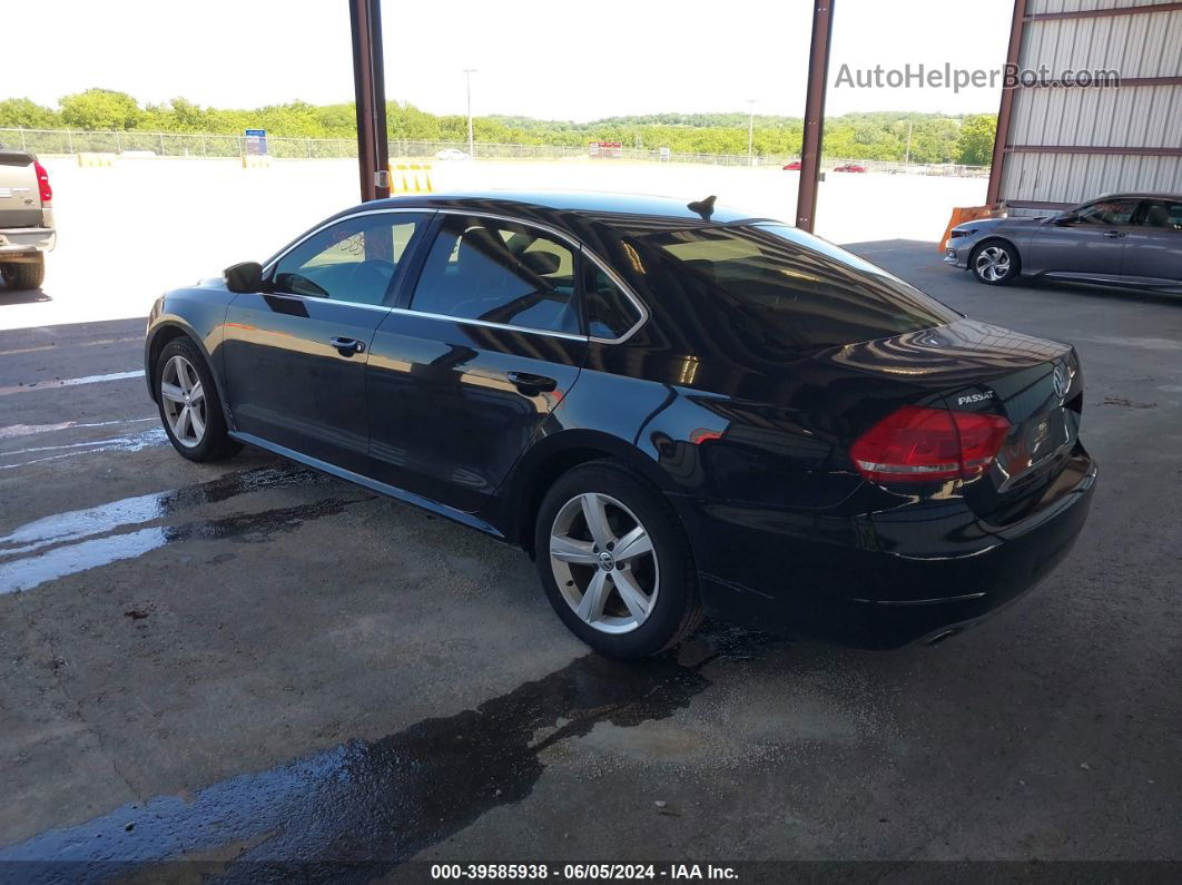 2013 Volkswagen Passat 2.0l Tdi Se Black vin: 1VWBN7A33DC132599