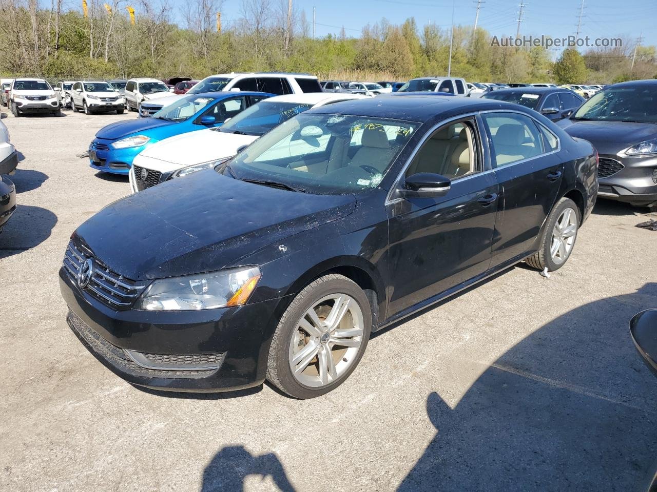 2014 Volkswagen Passat Se Black vin: 1VWBN7A33EC029510