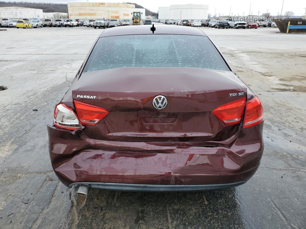 2014 Volkswagen Passat Se Бордовый vin: 1VWBN7A33EC044914