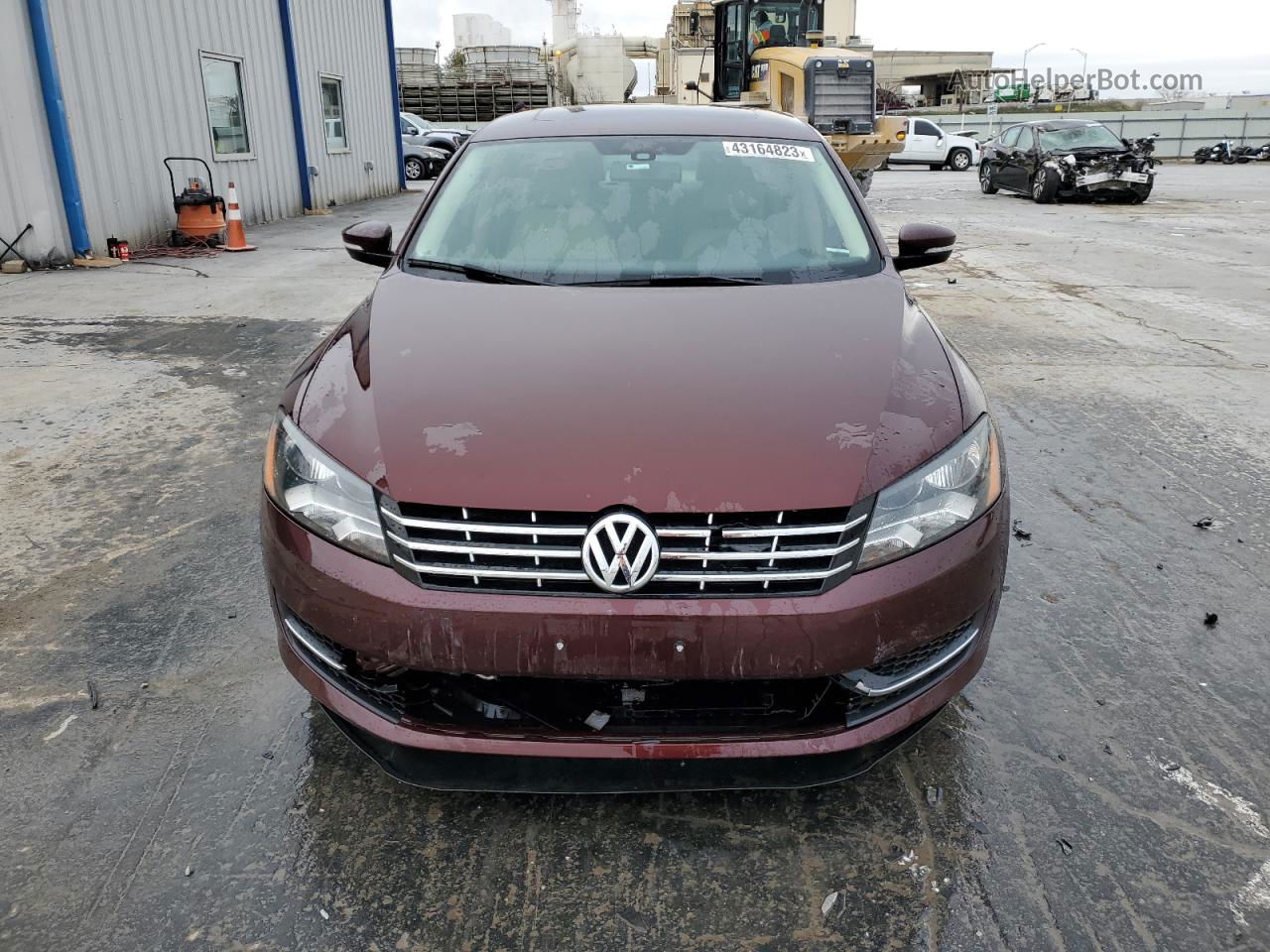 2014 Volkswagen Passat Se Burgundy vin: 1VWBN7A33EC044914