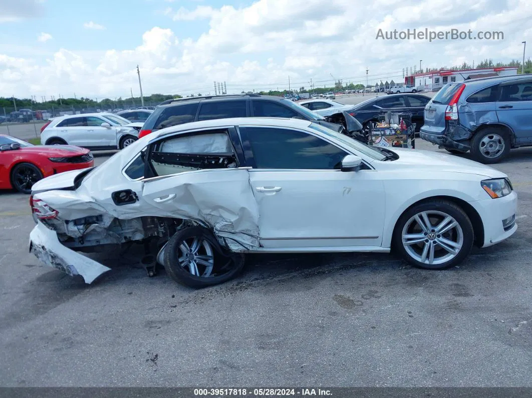 2014 Volkswagen Passat 2.0l Tdi Se White vin: 1VWBN7A33EC073054