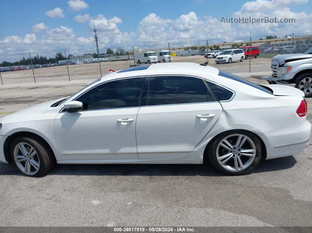 2014 Volkswagen Passat 2.0l Tdi Se White vin: 1VWBN7A33EC073054