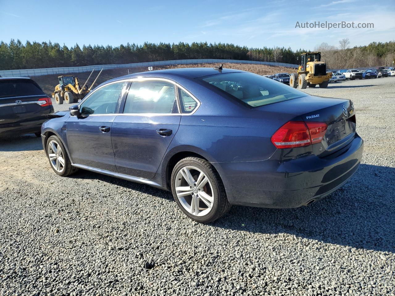 2014 Volkswagen Passat Se Синий vin: 1VWBN7A33EC106263