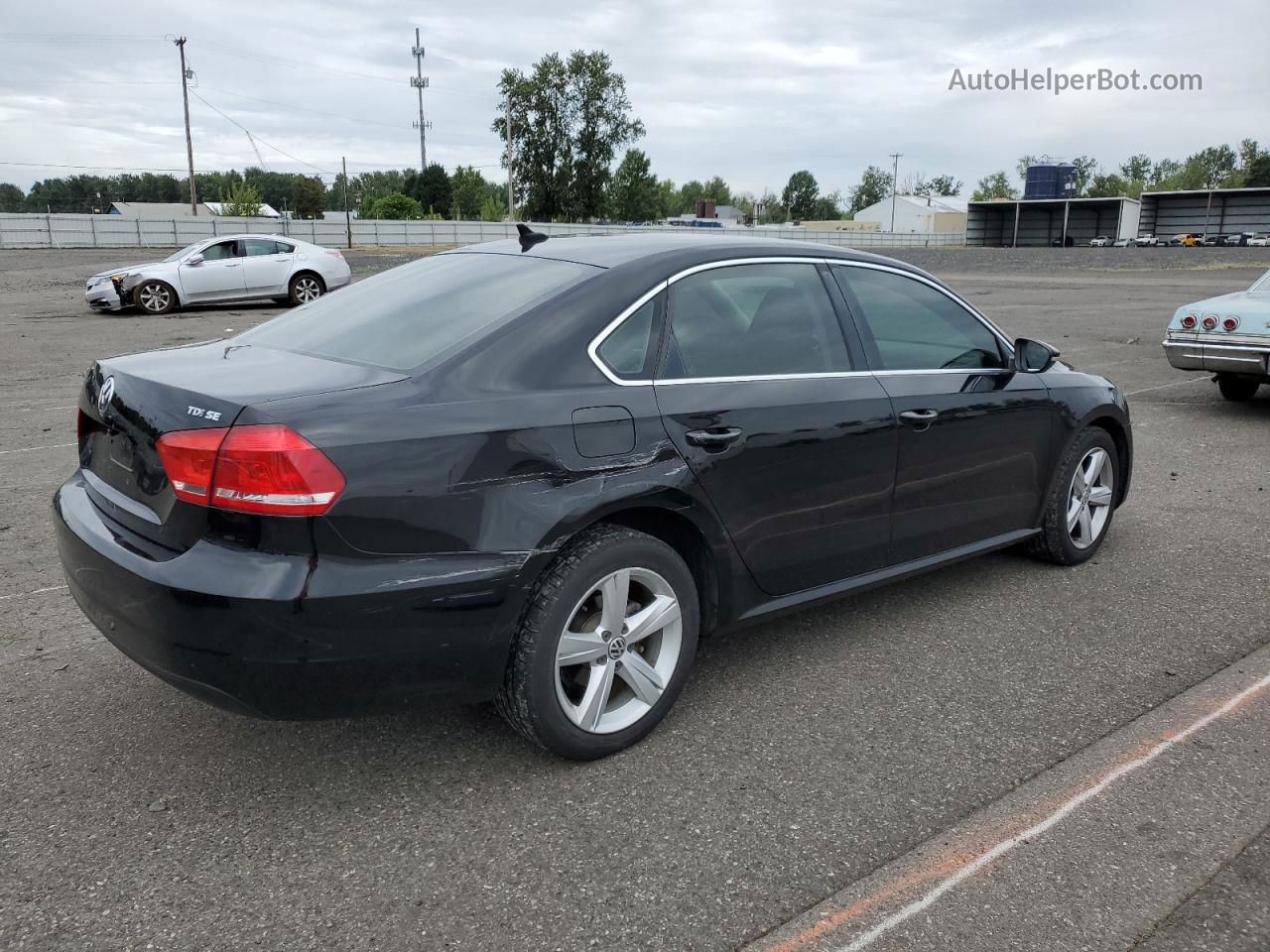 2012 Volkswagen Passat Se Black vin: 1VWBN7A34CC009716