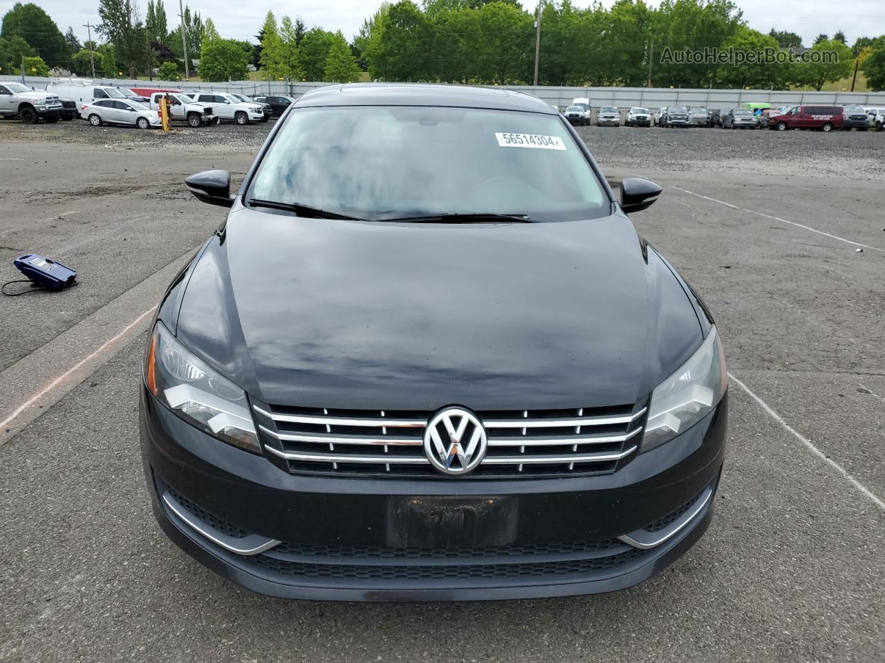 2012 Volkswagen Passat Se Черный vin: 1VWBN7A34CC009716