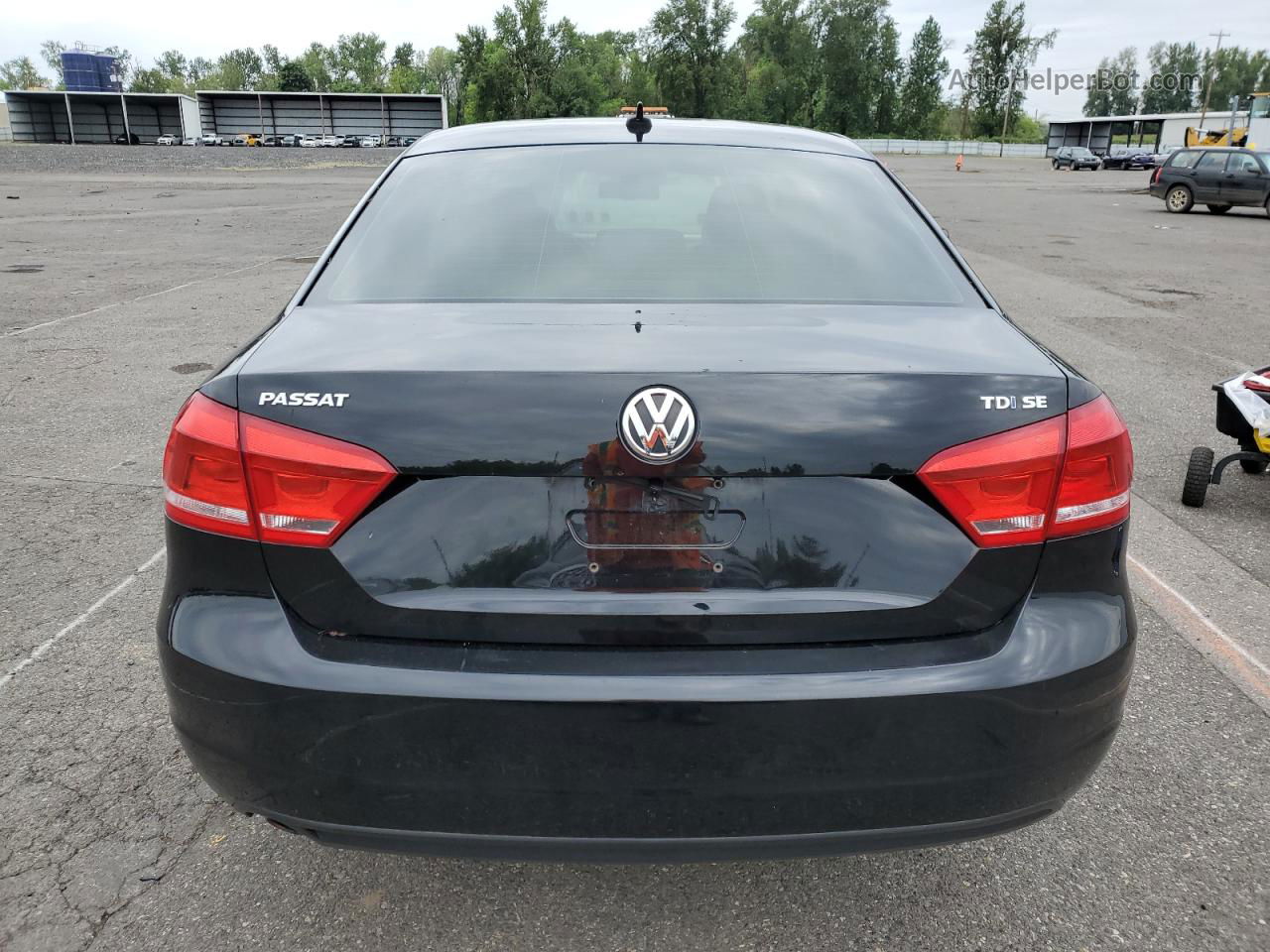 2012 Volkswagen Passat Se Черный vin: 1VWBN7A34CC009716