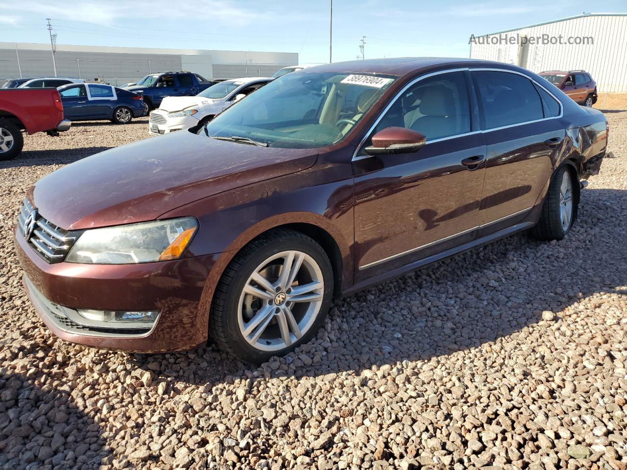 2012 Volkswagen Passat Se Burgundy vin: 1VWBN7A34CC091060