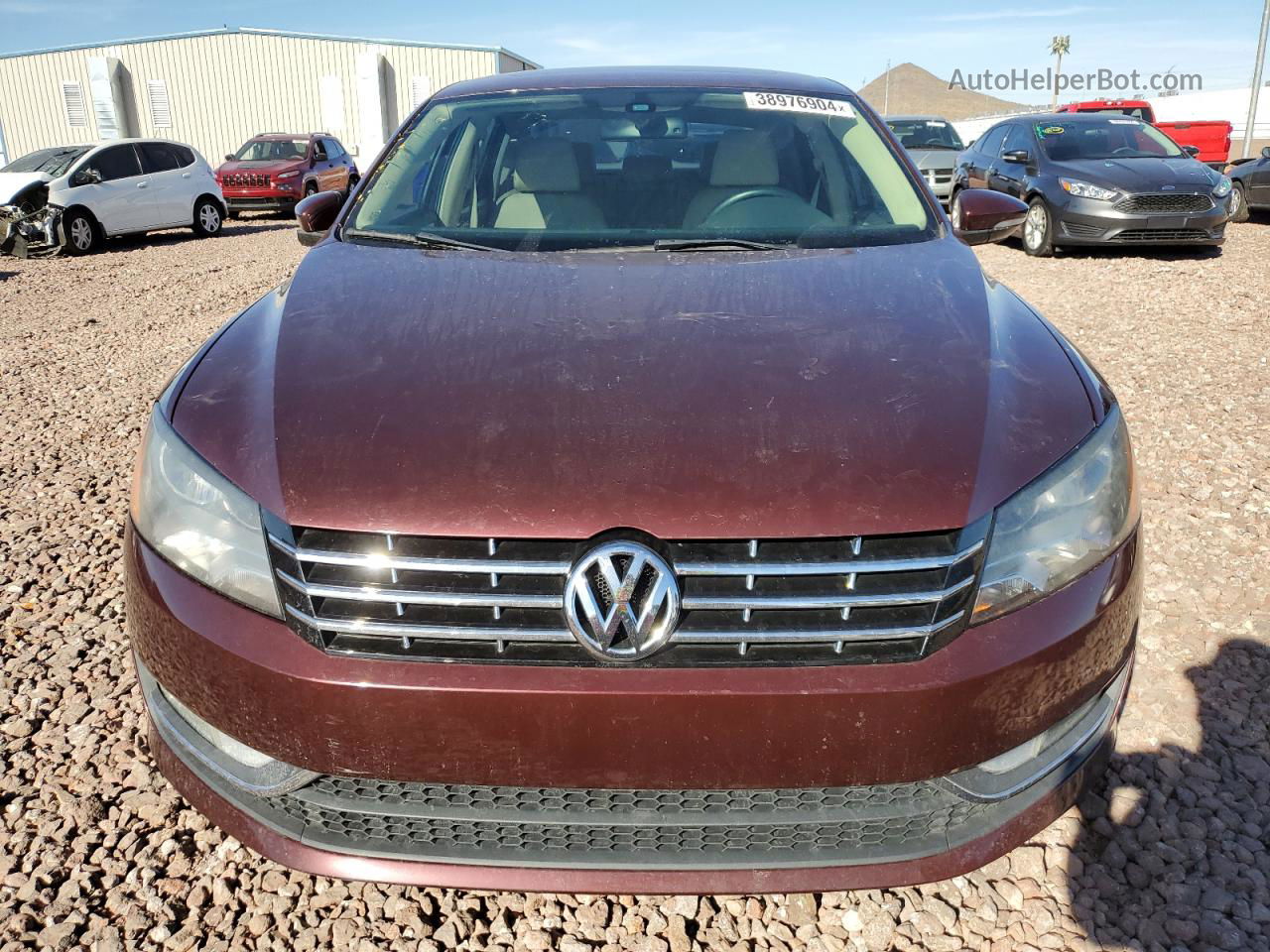 2012 Volkswagen Passat Se Burgundy vin: 1VWBN7A34CC091060