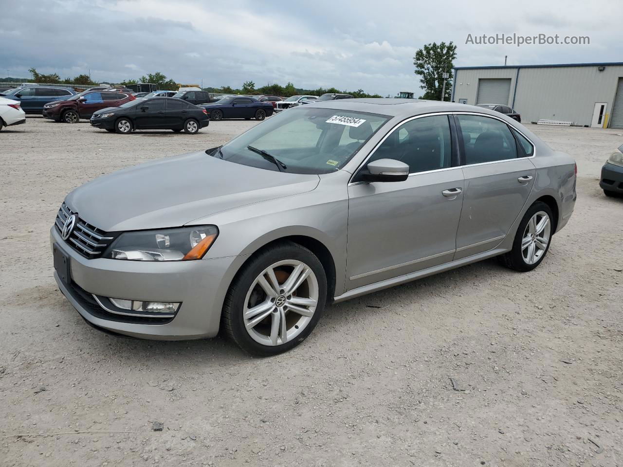 2013 Volkswagen Passat Se Silver vin: 1VWBN7A34DC001133