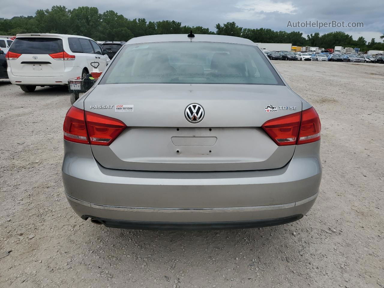 2013 Volkswagen Passat Se Silver vin: 1VWBN7A34DC001133