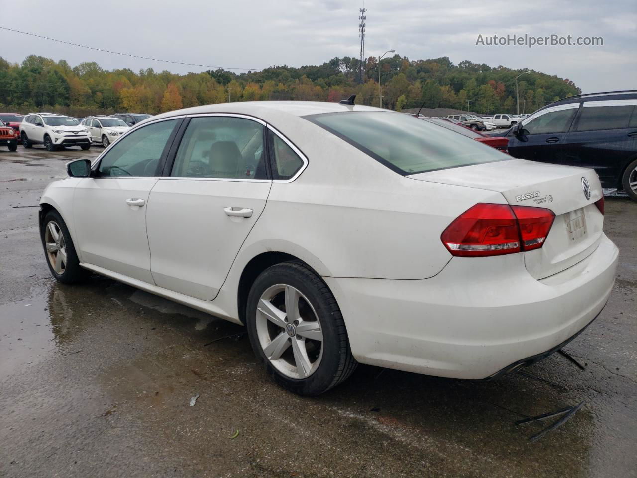 2013 Volkswagen Passat Se White vin: 1VWBN7A34DC061235