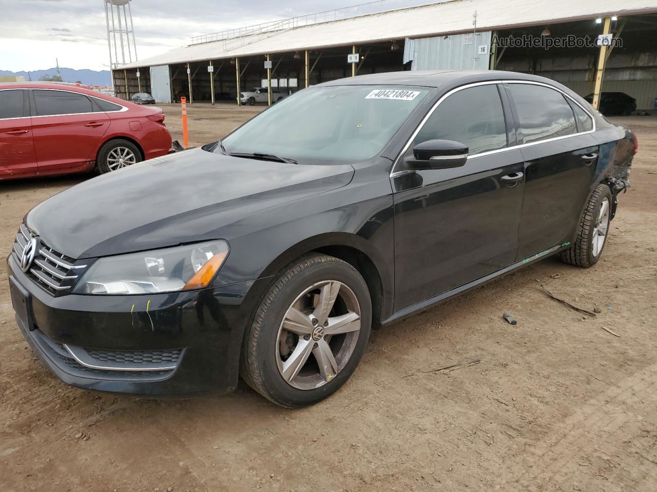 2013 Volkswagen Passat Se Black vin: 1VWBN7A34DC085339