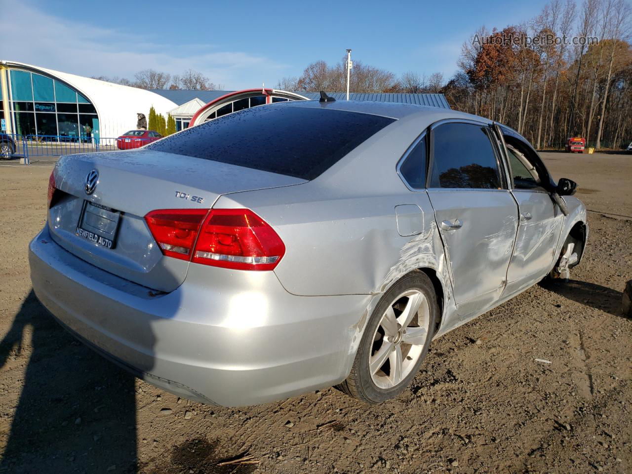 2013 Volkswagen Passat Se Серебряный vin: 1VWBN7A34DC102740