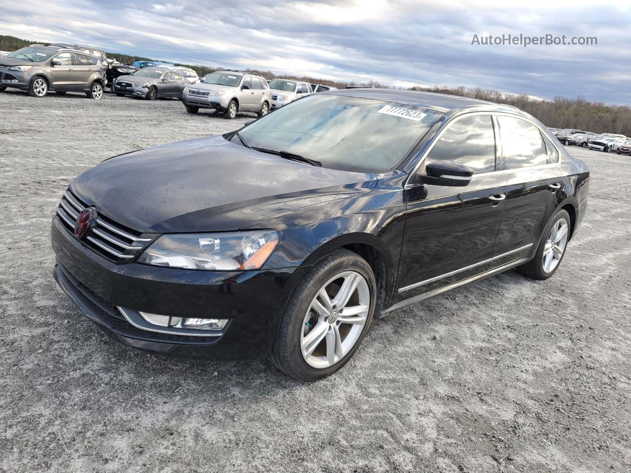 2014 Volkswagen Passat Se Black vin: 1VWBN7A34EC062869