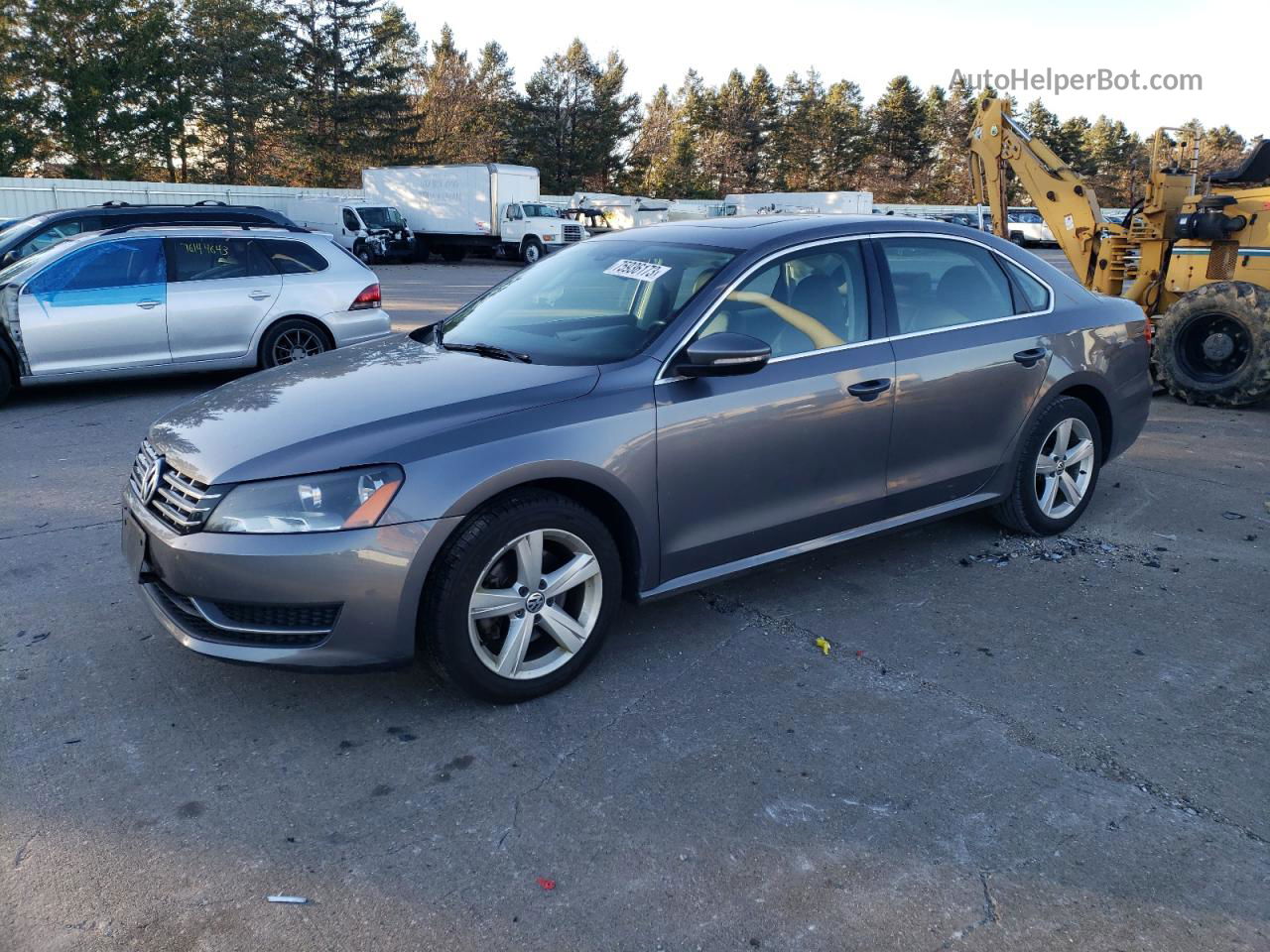 2012 Volkswagen Passat Se Gray vin: 1VWBN7A35CC049531