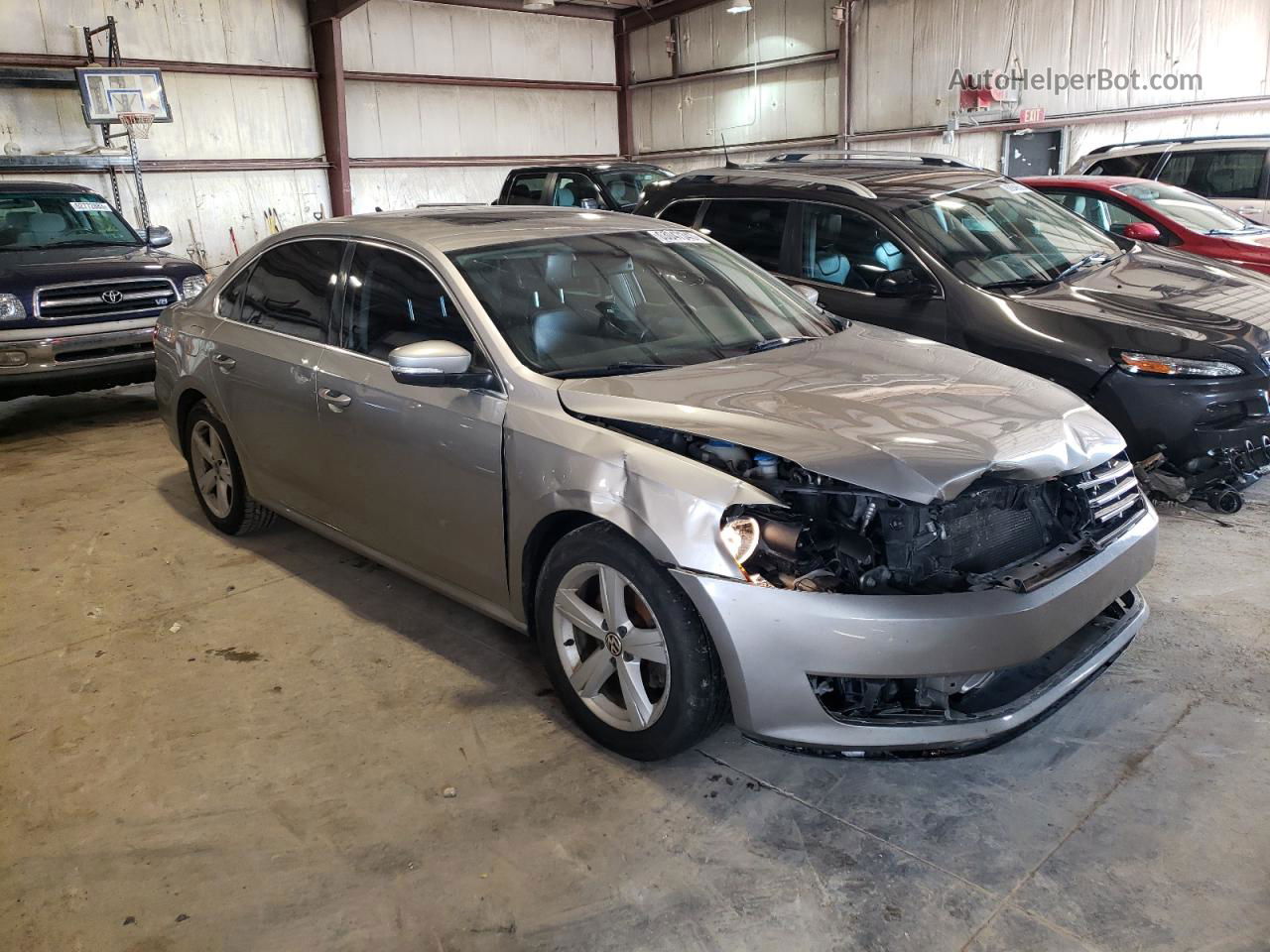 2013 Volkswagen Passat Se Silver vin: 1VWBN7A35DC047912