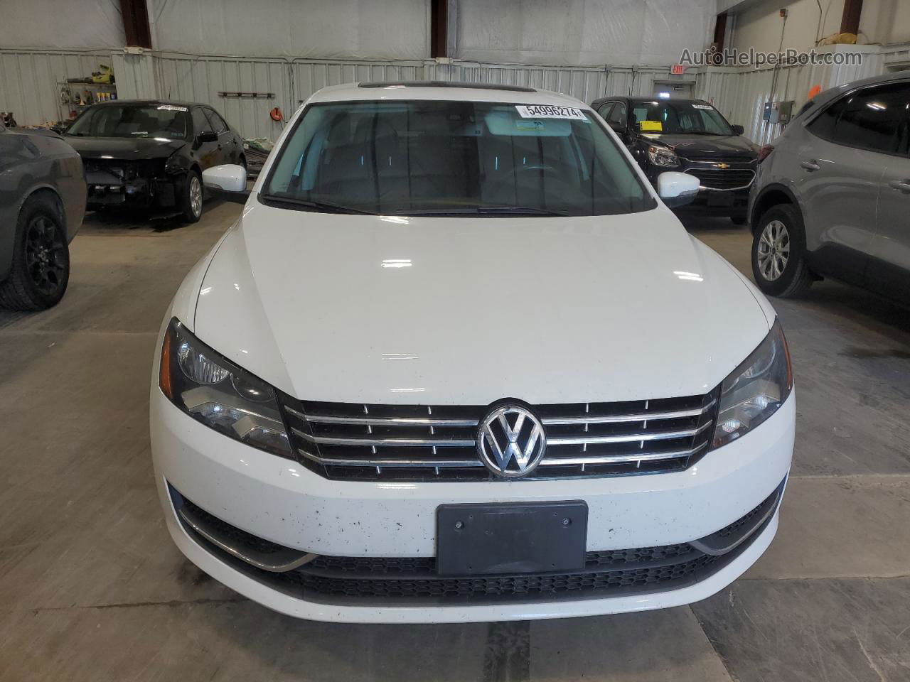 2013 Volkswagen Passat Se White vin: 1VWBN7A35DC050504