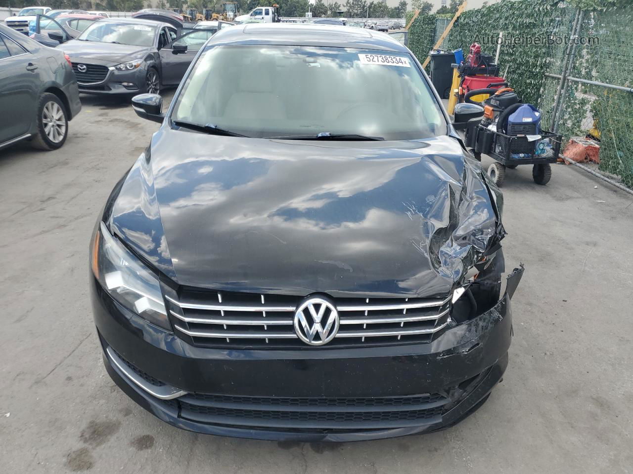 2013 Volkswagen Passat Se Black vin: 1VWBN7A35DC052284