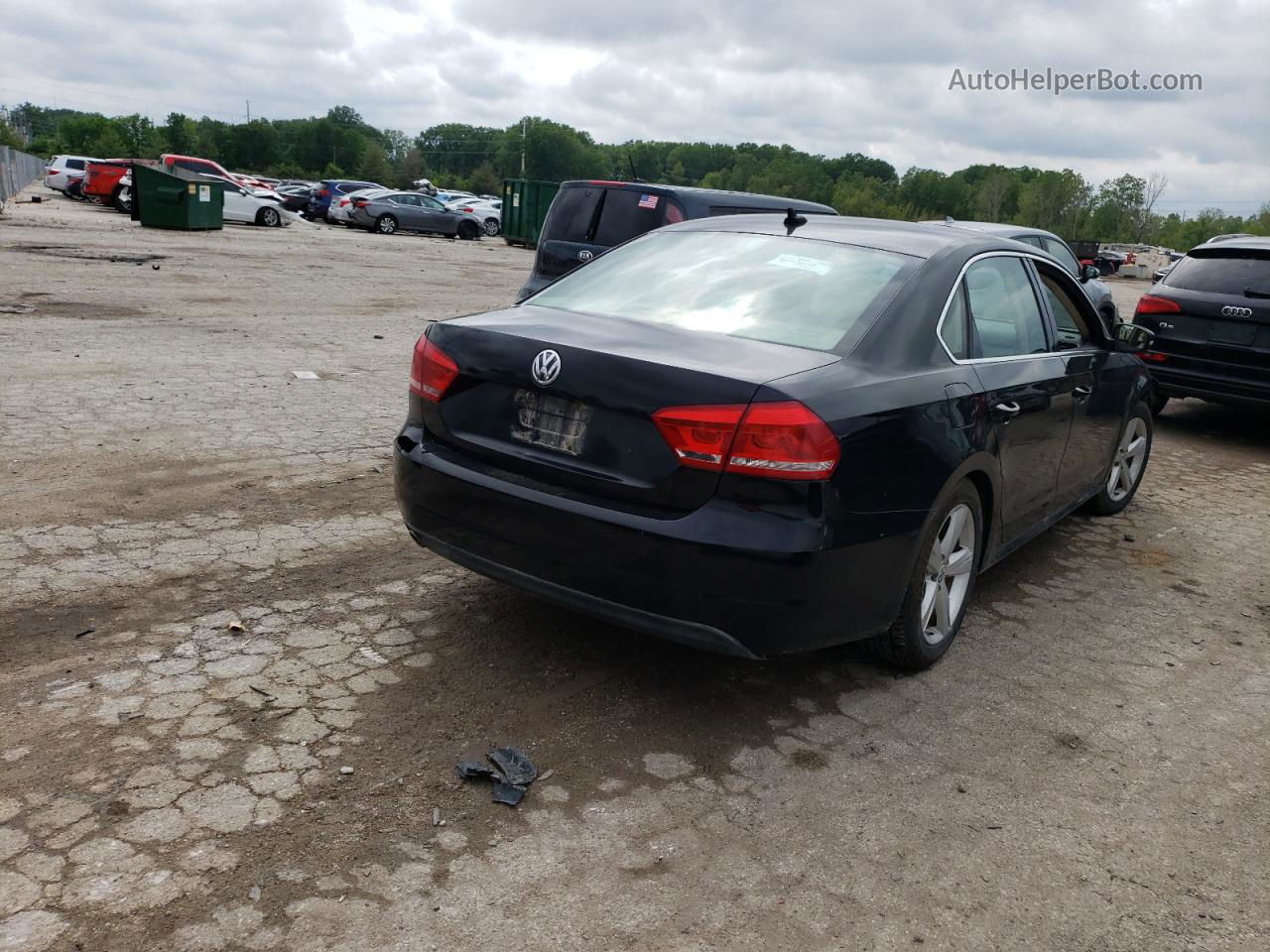 2013 Volkswagen Passat Se Black vin: 1VWBN7A35DC128201