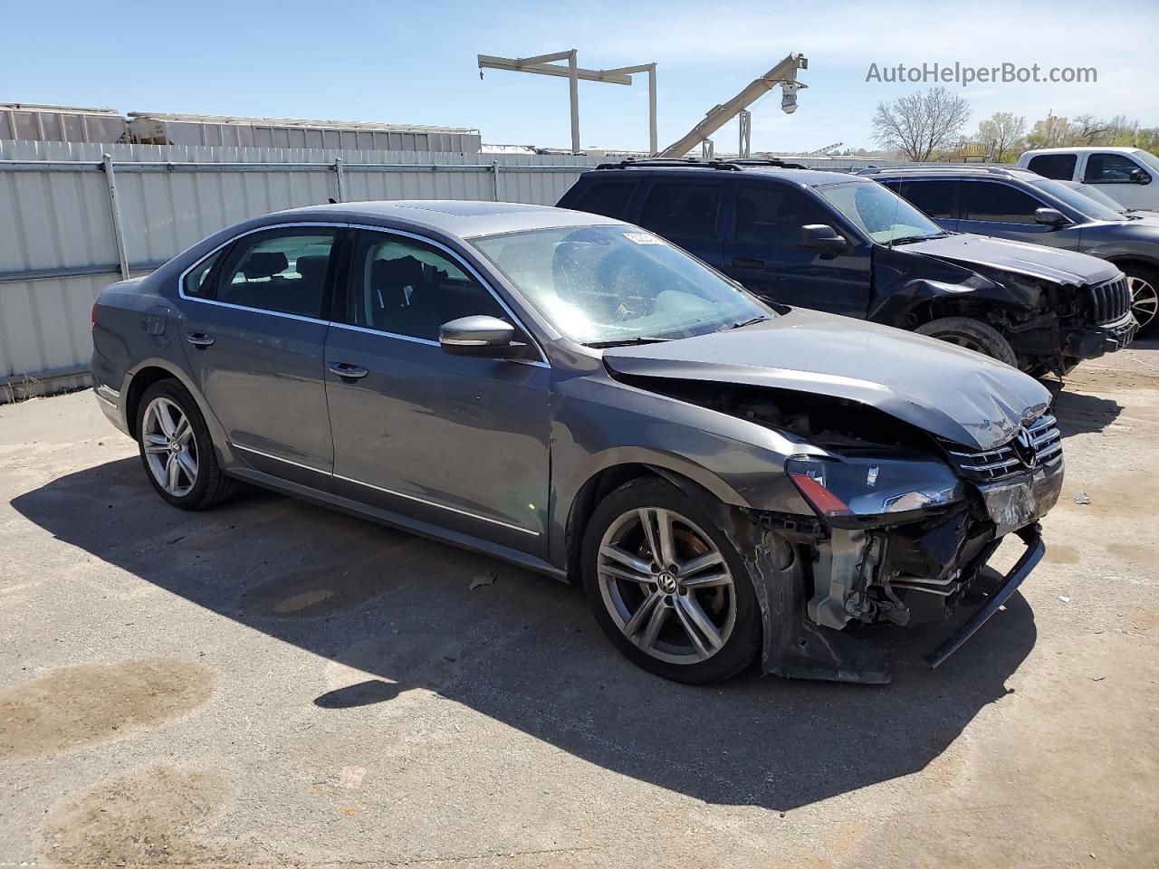 2013 Volkswagen Passat Se Серый vin: 1VWBN7A35DC133592