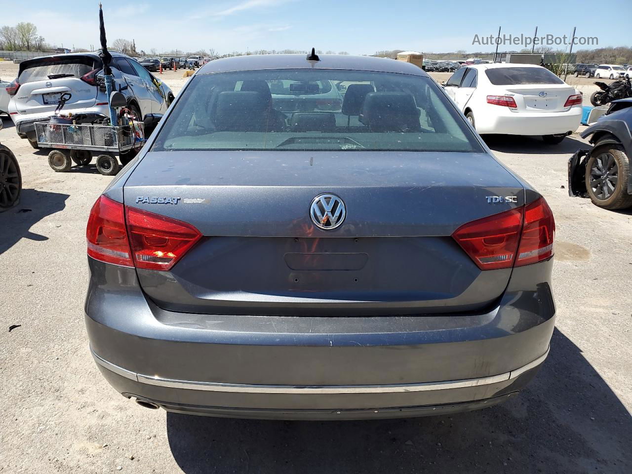 2013 Volkswagen Passat Se Gray vin: 1VWBN7A35DC133592