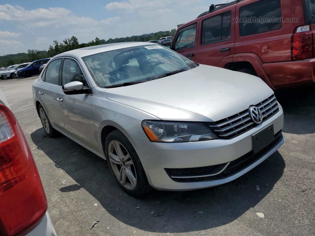 2014 Volkswagen Passat Se Silver vin: 1VWBN7A35EC070060