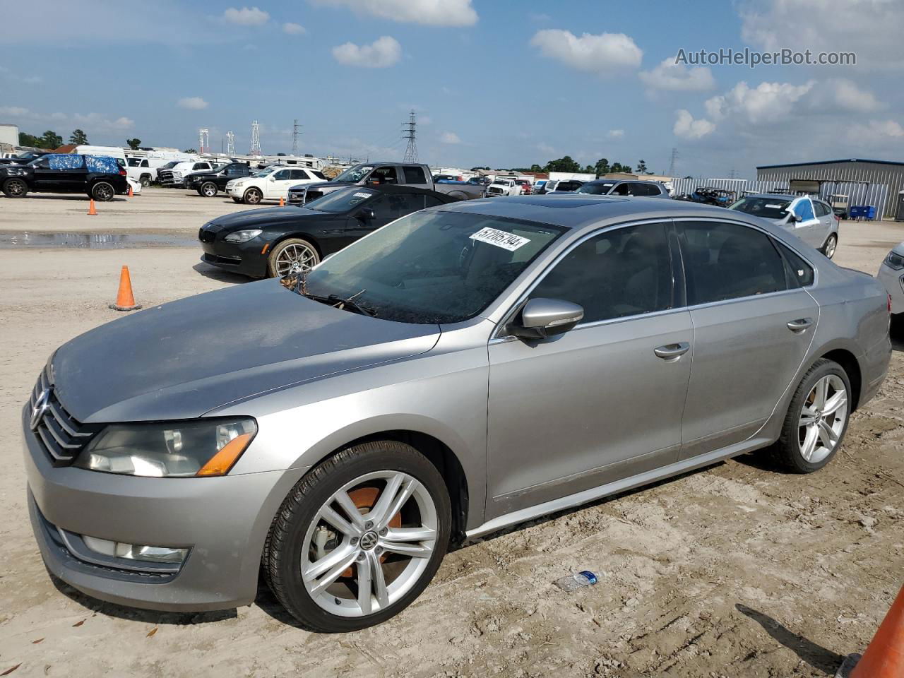 2012 Volkswagen Passat Se Silver vin: 1VWBN7A36CC043981