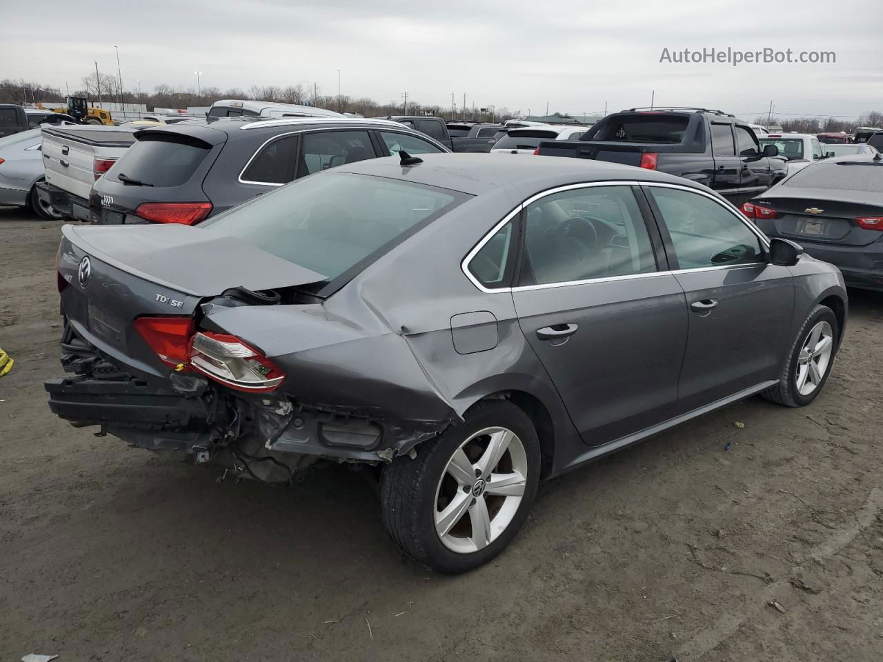 2013 Volkswagen Passat Se Серый vin: 1VWBN7A36DC014577