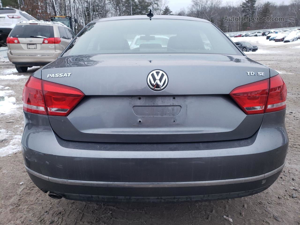 2013 Volkswagen Passat Se Gray vin: 1VWBN7A36DC045246