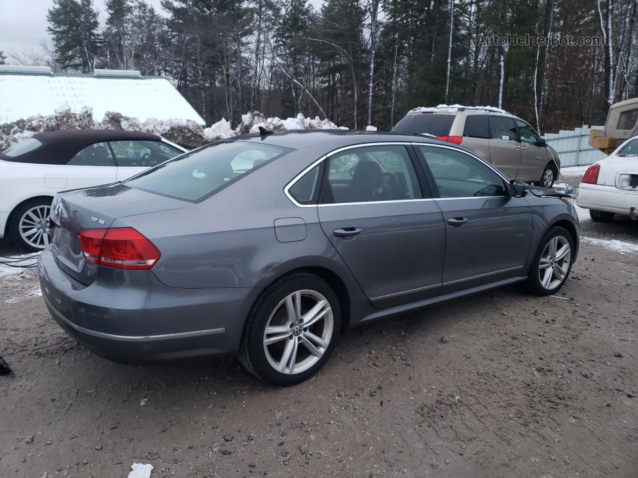 2013 Volkswagen Passat Se Gray vin: 1VWBN7A36DC045246