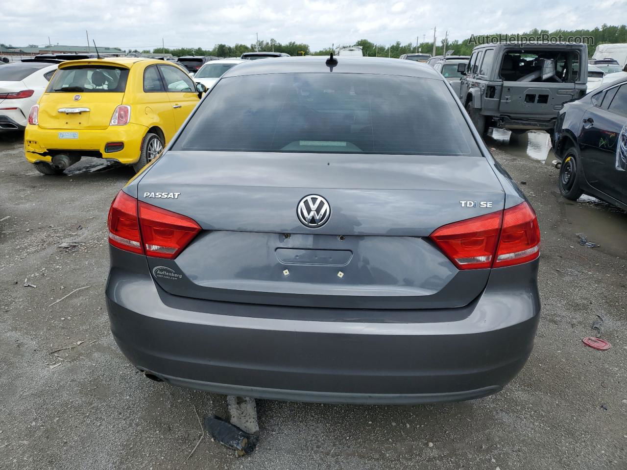 2013 Volkswagen Passat Se Gray vin: 1VWBN7A36DC057848