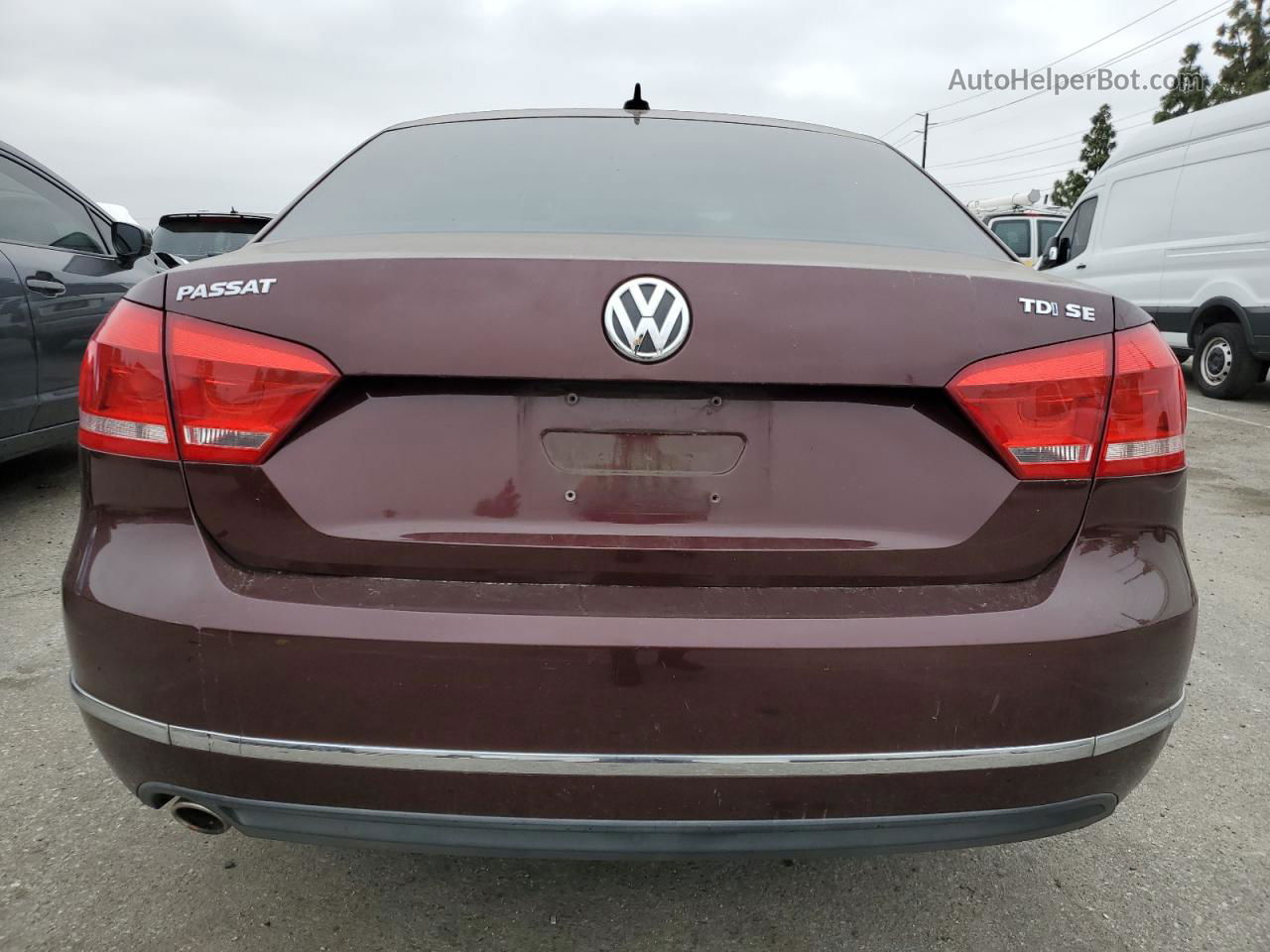 2013 Volkswagen Passat Se Maroon vin: 1VWBN7A36DC063567