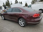 2013 Volkswagen Passat Se Maroon vin: 1VWBN7A36DC063567