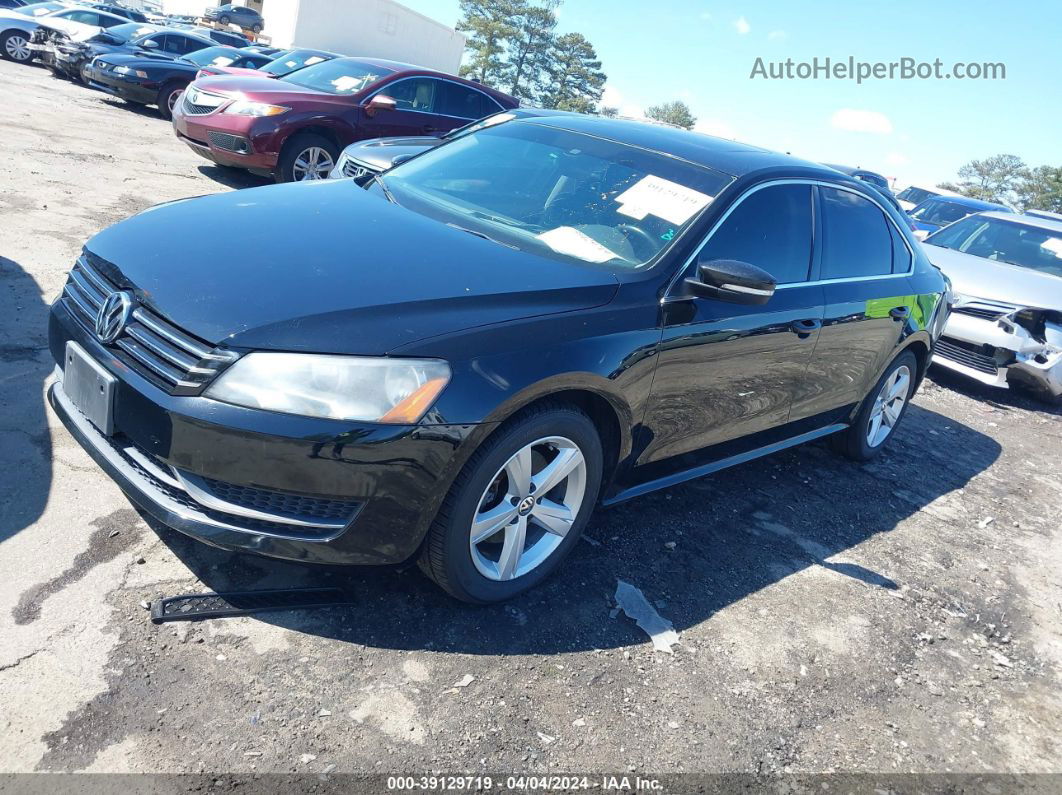 2013 Volkswagen Passat 2.0l Tdi Se Black vin: 1VWBN7A36DC097556