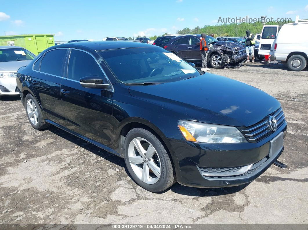 2013 Volkswagen Passat 2.0l Tdi Se Black vin: 1VWBN7A36DC097556