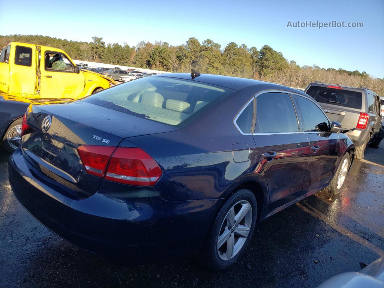 2013 Volkswagen Passat Se Blue vin: 1VWBN7A36DC130040