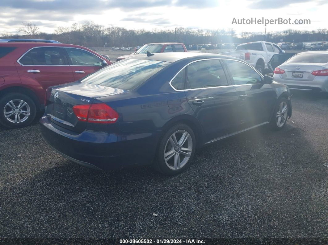 2014 Volkswagen Passat 2.0l Tdi Se Синий vin: 1VWBN7A36EC054837