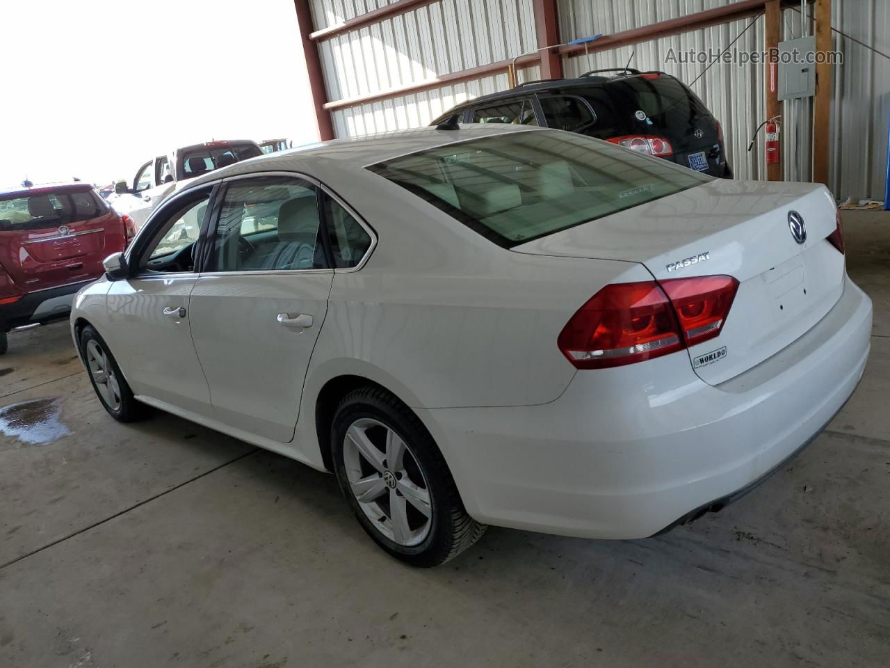 2014 Volkswagen Passat Se White vin: 1VWBN7A36EC119444