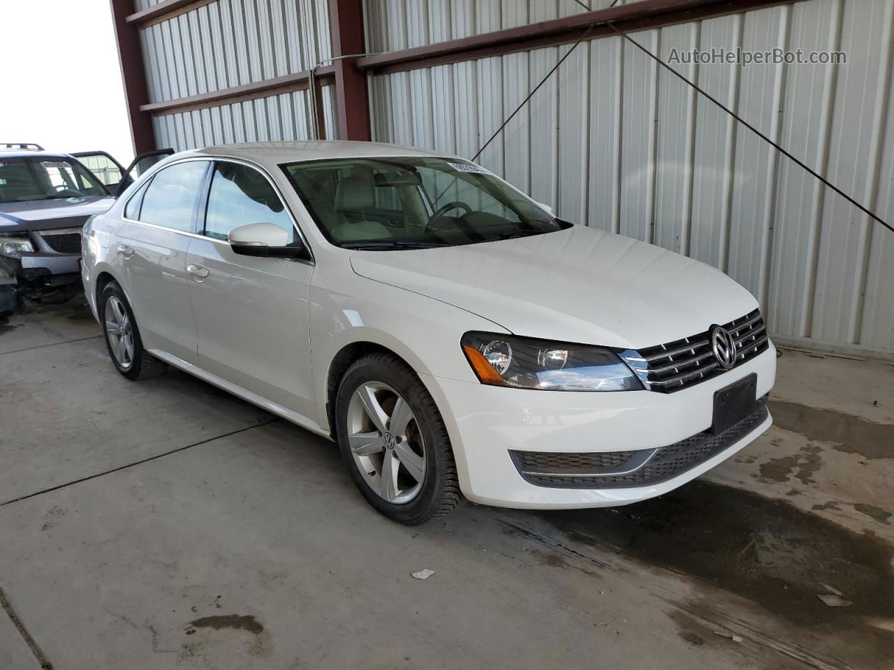 2014 Volkswagen Passat Se White vin: 1VWBN7A36EC119444