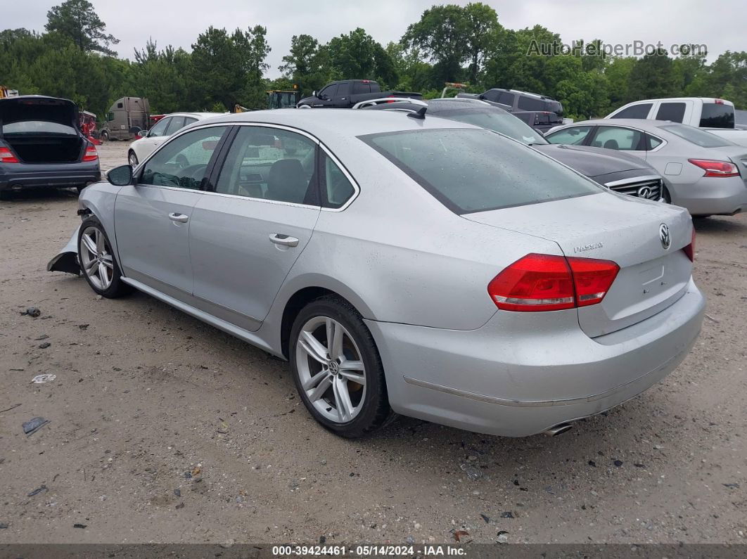 2012 Volkswagen Passat 2.0l Tdi Se Silver vin: 1VWBN7A37CC064614