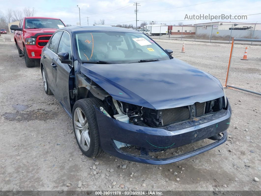 2013 Volkswagen Passat 2.0l Tdi Se Blue vin: 1VWBN7A37DC060032