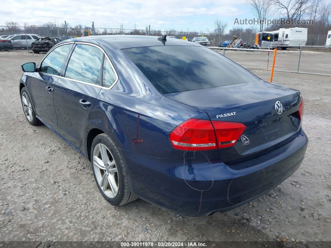 2013 Volkswagen Passat 2.0l Tdi Se Синий vin: 1VWBN7A37DC060032