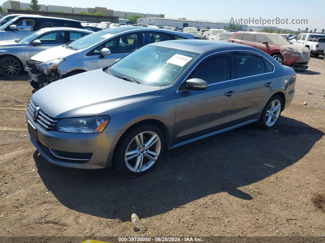 2014 Volkswagen Passat 2.0l Tdi Se Gray vin: 1VWBN7A37EC015920